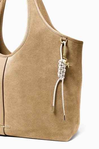 Braided Bag Charm in Leather