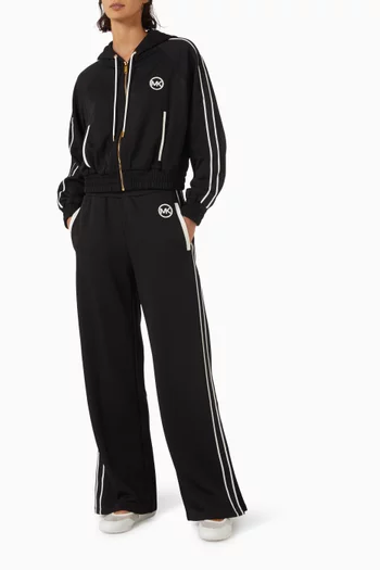Contrast Track Pants in Piqué