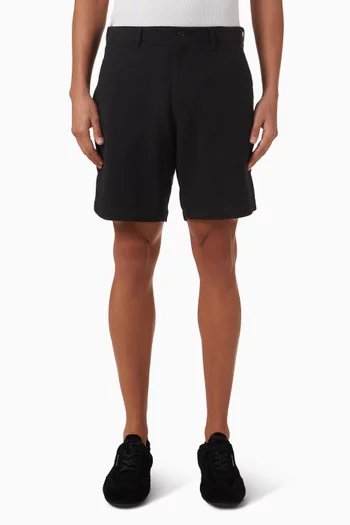 Buttoned Shorts in Cotton-waffle