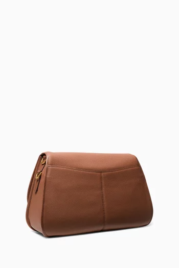 Extra Large Convertible Messenger Bag in Leather
