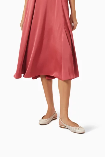 Piper Signature Logo Slingback Ballet Flats in Canvas