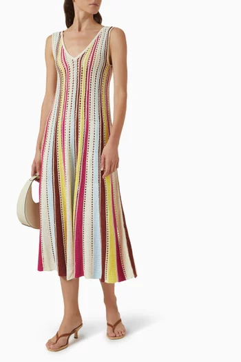 Velmira Midi Dress in Cotton-blend