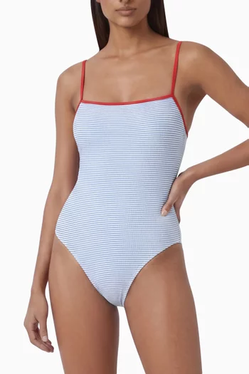 Renna One-piece Swimsuit in Seersucker