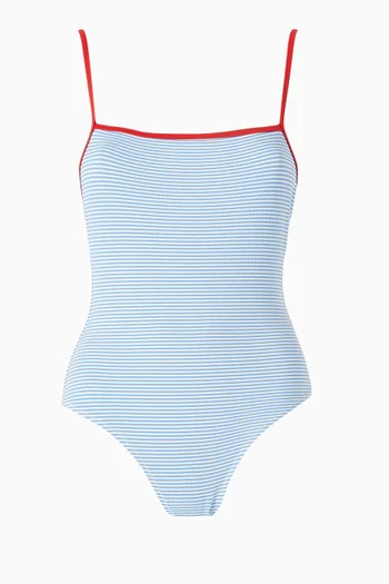 Renna One-piece Swimsuit in Seersucker