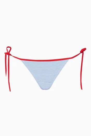 Iris Bikini Briefs in Seersucker
