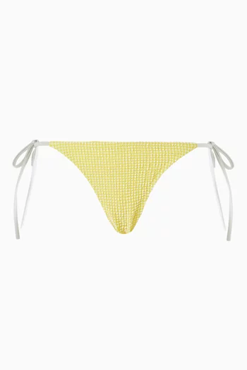 Iris Bikini Briefs in Puckered Gingham