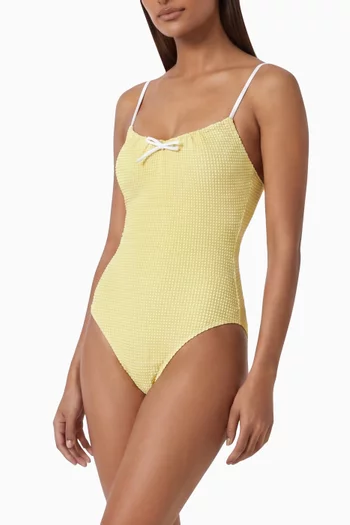 Orla One-piece Swimsuit in Puckered Gingham