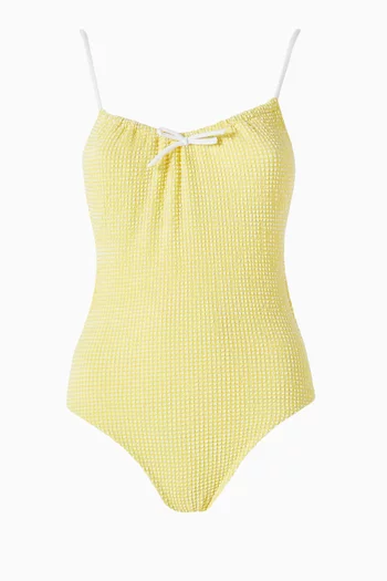 Orla One-piece Swimsuit in Puckered Gingham