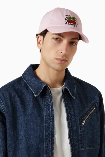 Loves Embroidered Baseball Cap in Cotton