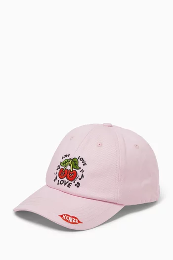 Loves Embroidered Baseball Cap in Cotton