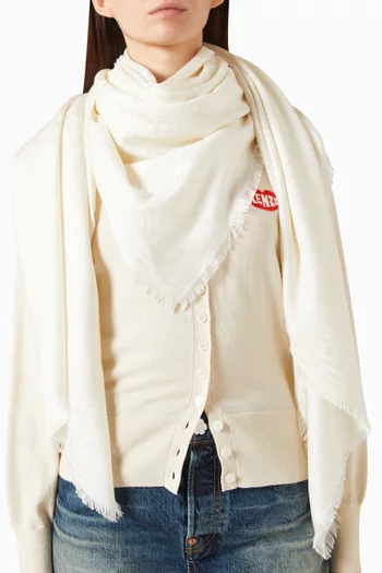 Kenzogram Square Scarf in Silk Blend