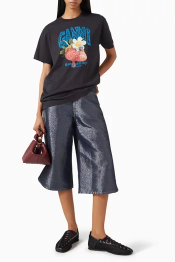 Graphic-print T-shirt in Cotton
