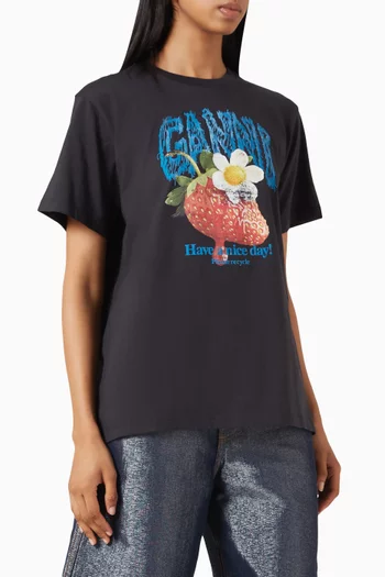Graphic-print T-shirt in Cotton