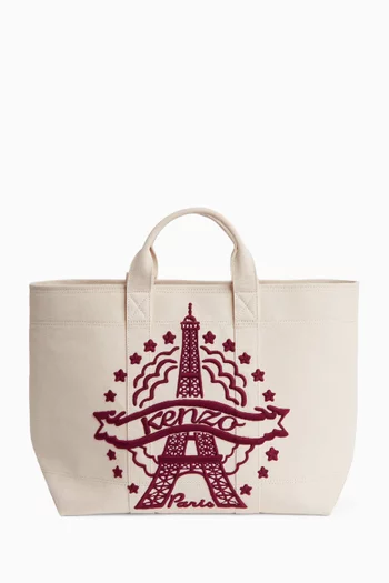 Eiffel Tower Large Tote Bag in Canvas