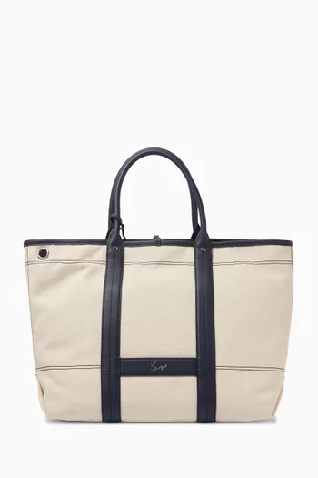 Kenzo Utility Reversible Tote Bag in Canvas & Leather