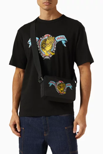 Jumping Tiger Crossbody Bag in Nylon
