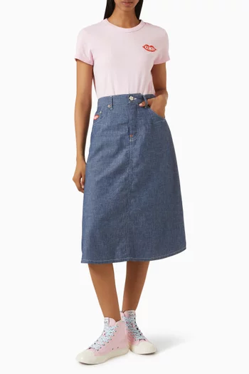 Loves Embroidered Small Fit T-shirt in Cotton