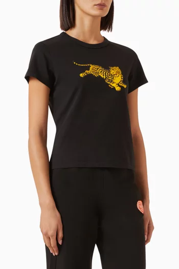 Jumping Tiger T-shirt in Cotton