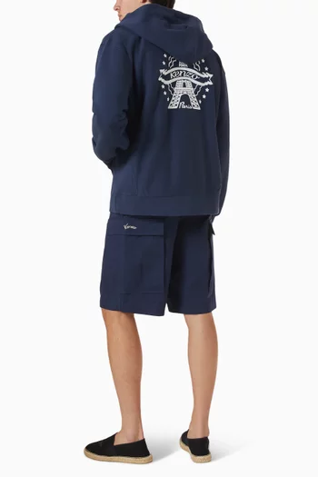 Eiffel Tower Hoodie in Cotton Fleece