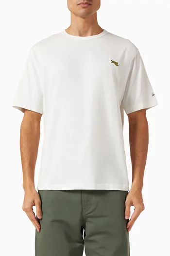 Jumping Tiger Embroidered T-shirt in Cotton