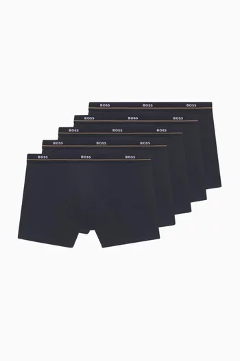 Logo Trunks in Cotton Blend, Set of 5
