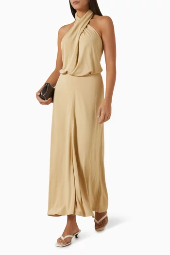 Flared Maxi Skirt in Jersey