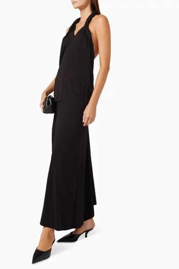 Flared Maxi Skirt in Jersey