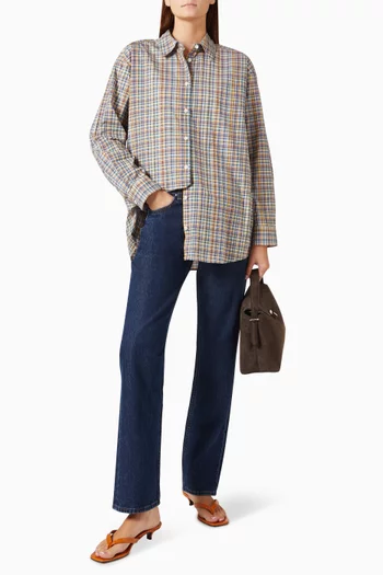 Check-print Shirt in Cotton