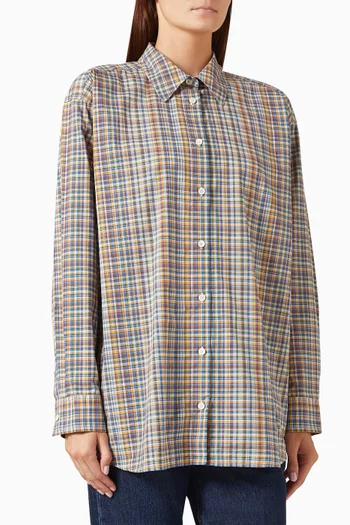 Check-print Shirt in Cotton