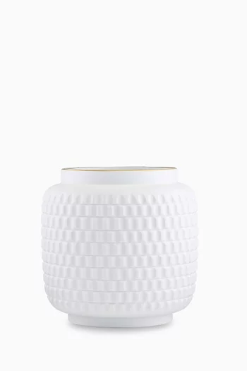 Officina Ultra 16 Gear Vase in Biscuit Porcelain