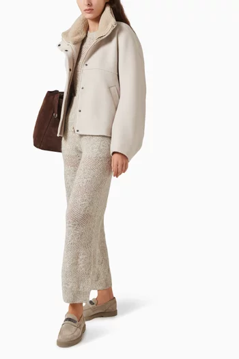 Shearling Jacket in Virgin Wool-cashmere