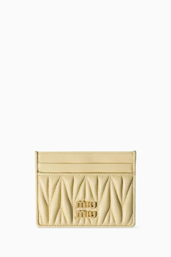 Card Holder in Matelassé Nappa Leather