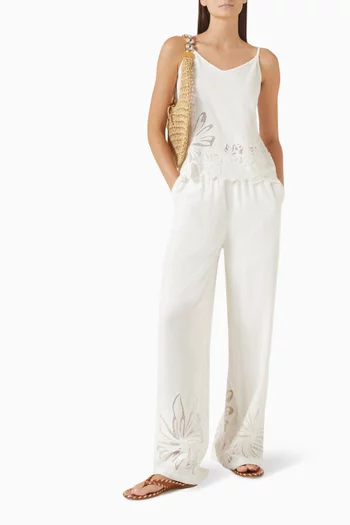 Yaslera Pants in Linen-blend
