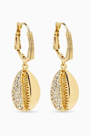 Yao Coki Shell Earrings in Gold-plated Metal