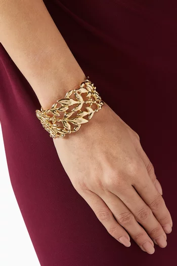 Olea Cuff Bracelet in Gold-plated Metal