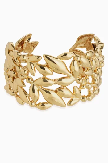 Olea Cuff Bracelet in Gold-plated Metal
