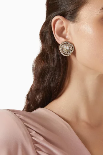 Atika Clip-on Earrings in Gold-plated Metal