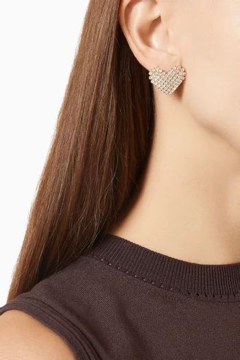 Ava Heart Earrings in Gold-plated Metal