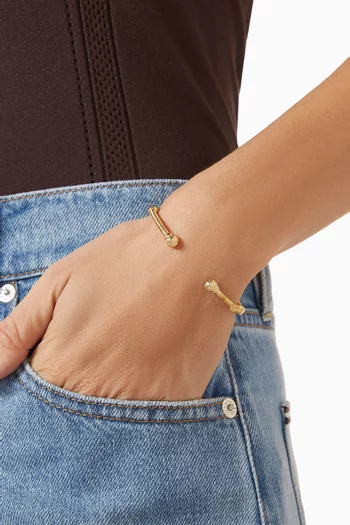 Zanzifull Jonc Strass Bracelet in Gold-plated Brass