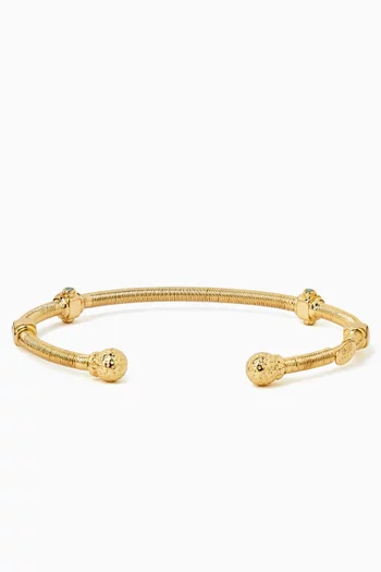 Zanzifull Jonc Strass Bracelet in Gold-plated Brass