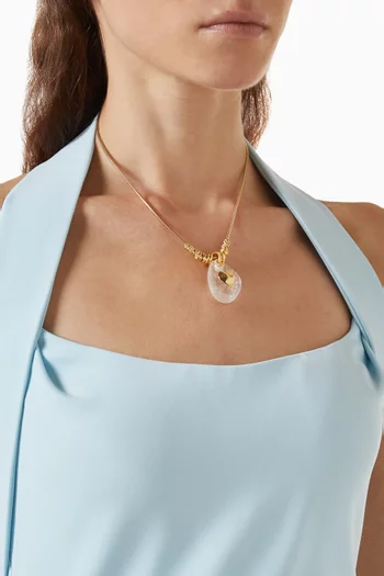 Galet Necklace in Gold-plated Brass
