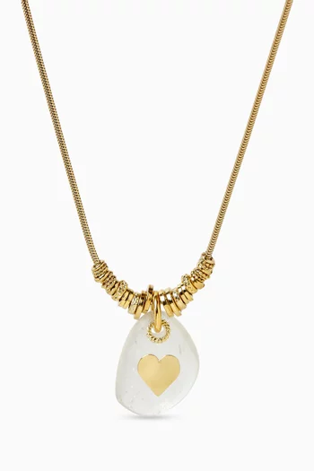 Galet Necklace in Gold-plated Brass