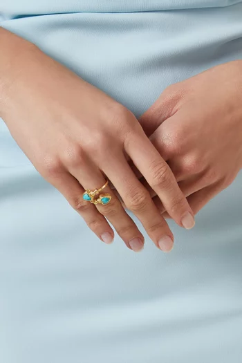 Duality Amore Ring in Gold-plated Metal