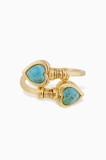 Duality Amore Ring in Gold-plated Metal