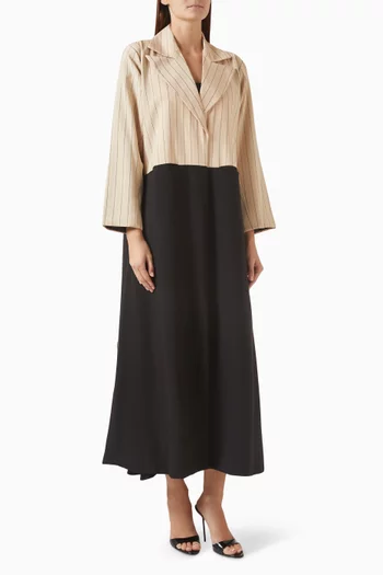 Two-tone Abaya Coat