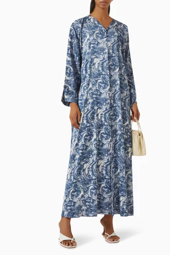Printed A-line Abaya