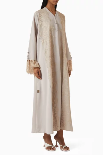 Lace-trim Abaya