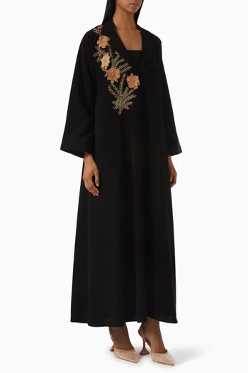 3D-embroidered Abaya