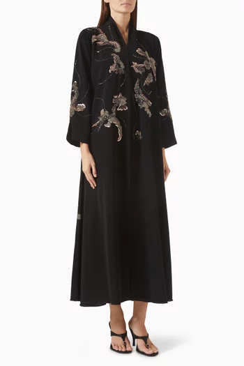 3D-embroidered Abaya