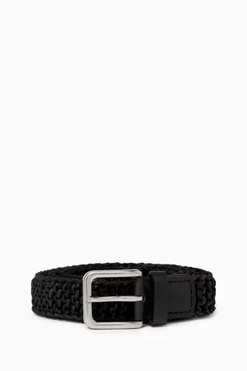 Bortolo Braided Belt in Leather